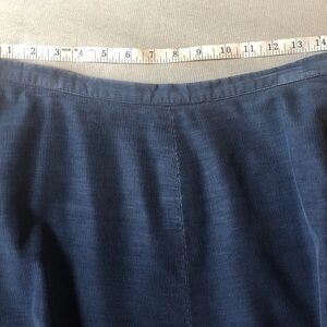 Handmade Blue Lightweight Corduroy Midi Skirt 30” Waist